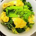 mmiii☆'s cooksnap of when they made ✿菜の花と ふわふわ卵のコンソメバター✿.