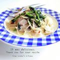 inyako's cooksnap of when they made ランチ、夕飯に。菜の花とベーコンのパスタ.