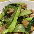 おかわりちょうだい♪'s cooksnap of when they made 小松菜と牛バラ肉の甘辛炒め（母の味）.