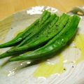 ノンノリノ's cooksnap of when they made 簡単かけるだけ！オクラのマリネ♪.