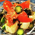 ダッフィーニーうに's cooksnap of when they made 簡単！豆腐ときゅうりとトマトの梅ドレがけ.