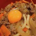 misora＊'s cooksnap of when they made 1人前〜OK！簡単時短すき焼きうどん♪.