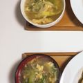 mimumeno's cooksnap of when they made (捨てちゃう外葉で)レタスと卵のスープ.