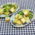 みかかめ's cooksnap of when they made 厚揚げと小松菜と卵のめんつゆ炒め.