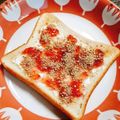 もふもふクロさん's cooksnap of when they made ストロベリーで胡麻チーなトースト♡.
