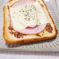 ぱふ's cooksnap of when they made サラダチキンを使って☆マスタードトースト.