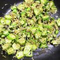クックXMOS3L☆'s cooksnap of when they made 時短！オクラのカリカリしらすと塩昆布和え.
