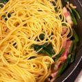 らいらいらー's cooksnap of when they made ほうれん草とベーコンの和風パスタ♪.