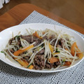 donuts★'s cooksnap of when they made 牛肉ともやし☆焼き肉のたれで野菜炒め.