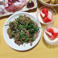 よちりん's cooksnap of when they made 【簡単】牛肉と豆苗のオイスター炒め.