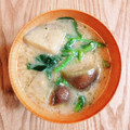 neko＊and…'s cooksnap of when they made 菜の花と茄子のみそ汁.