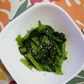くネコまろす's cooksnap of when they made レンジで簡単！小松菜のナムル.