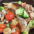 あいちん８３'s cooksnap of when they made 真鯛のアクアパッツァ.