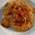 sato3★'s cooksnap of when they made わんわん物語のミートボールスパゲティ.