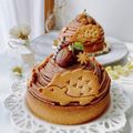terurululu's cooksnap of when they made モンブランタルト.