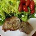 ながぴー♧'s cooksnap of when they made 厚切り豚ロースのハーブオイル系冷凍下味.