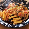 ゆゆゆぱっと's cooksnap of when they made なすとベーコンのペンネ☆アラビアータ.