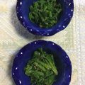ひろみつばち's cooksnap of when they made 簡単わさび菜のゴマおかかのお浸し.