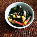 ふか谷's cooksnap of when they made 簡単！包丁不要♪わかめとカニカマの酢の物.