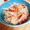 シルレジェ's cooksnap of when they made なんちゃってカニ酢（かにカマ長期保存法）.