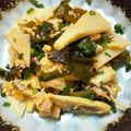 ひこモチ's cooksnap of when they made わかめとたけのこのシーチキン卵炒め.