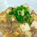 ちーまぐ's cooksnap of when they made もやしでかさ増し！麻婆豆腐～角煮風の味。.