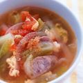 Aloha☆★'s cooksnap of when they made 【学校給食】トマトとたまごのスープ.