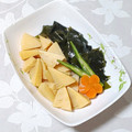 うまうま・らぶ's cooksnap of when they made めんつゆで簡単♪筍とわかめと絹さやの煮物.
