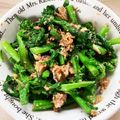 ˚✧₊⁎ゆう˚✧₊⁎'s cooksnap of when they made 菜の花×鯖味噌缶♡たっぷり胡麻和え！.