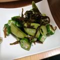 メリー・モコ's cooksnap of when they made おくらとスナップエンドウの塩昆布和え.