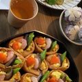 tmgilov2e's cooksnap of when they made ちらし寿司の具をのせて春色いなり寿司♪.