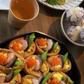 tmgilov2e's cooksnap of when they made ちらし寿司の具をのせて春色いなり寿司♪.
