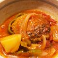 和kaz's cooksnap of when they made 簡単♫トマト缶で煮込みハンバーグ.