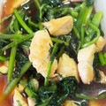 あかねやまもと's cooksnap of when they made ほうれん草と鳥ささ身のガーリック醤油炒め.