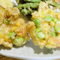 ボブナナ's cooksnap of when they made 揚げ焼きで簡単♬枝豆とコーンのかき揚げ.