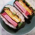 おしゃわさん's cooksnap of when they made 手軽な朝定食☆BLTおにぎらず.