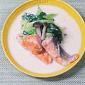ティモ333's cooksnap of when they made 鮭とチンゲン菜のクリーム煮.