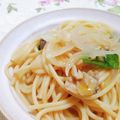 今日の勝家御膳's cooksnap of when they made 蛤と芹の和風スパゲッティ.