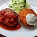 花時計咲いた's cooksnap of when they made 牛乳不使用でつくる基本のハンバーグ.