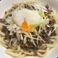 nene's cooksnap of when they made 牛蒡と生姜たっぷり鶏そぼろDEかけうどん.