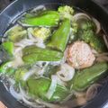 クックT6RZTR☆'s cooksnap of when they made 丸ごとピーマンの肉詰めコンソメスープ煮.