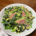 はらぺこまさる's cooksnap of when they made ほうれん草とベーコンのふっくら卵炒め.