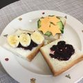 ☆こまっと☆'s cooksnap of when they made ブルーベリージャム＆マーガリンのトースト.