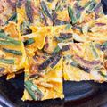オモチなみ's cooksnap of when they made 長ネギとキムチとチーズのチヂミ♪.