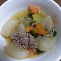 クック00Q0QZ☆'s cooksnap of when they made 大根ひき肉の煮物♪簡単胃腹部の膨満感痛み.