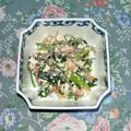 デキルちゃん's cooksnap of when they made 塩麹で☆春菊と桜えびの白和え.
