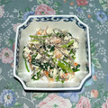 デキルちゃん's cooksnap of when they made 塩麹で☆春菊と桜えびの白和え.