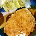 クックWZ1UYR☆'s cooksnap of when they made 豆腐ササミ和風煮込みヘルシーハンバーグ.