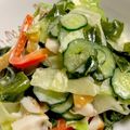 ryin☆'s cooksnap of when they made レタス大量消費。春わかめとカニカマサラダ.