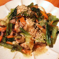 イシポン's cooksnap of when they made 小松菜と鶏もものガリマヨ炒め.